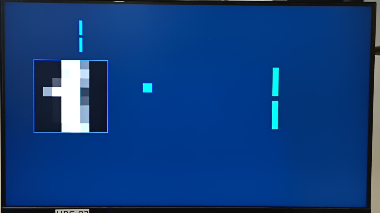 HDMI monitor showing digit recognition output